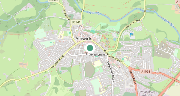 Map of the area around Alnwick driving test centre, NE66 1JX