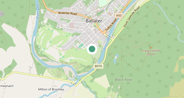 Map of the area around Ballater driving test centre, AB35 5QW