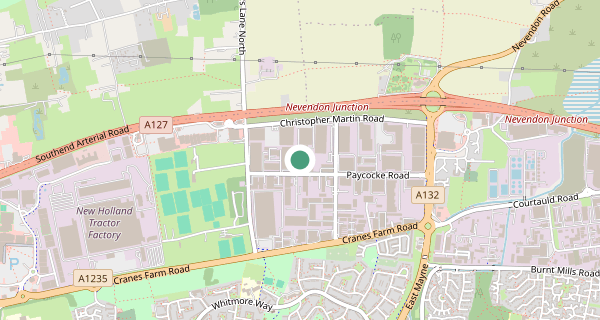 Map of the area around Basildon driving test centre, SS14 3JS