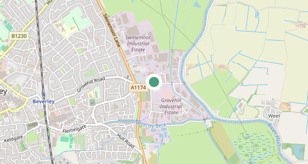 Map of the area around Beverley LGV driving test centre, HU17 0JG