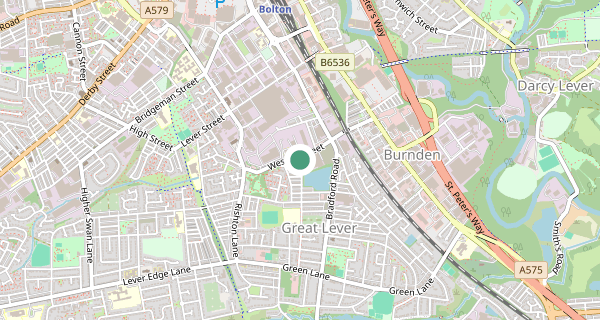 Map of the area around Bolton (Manchester) driving test centre, BL3 2AW