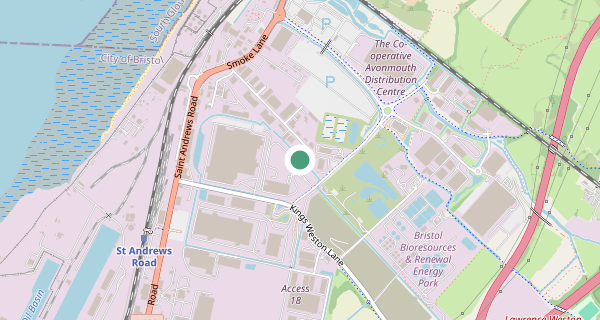 Map of the area around Bristol (Avonmouth) driving test centre, BS11 8AQ