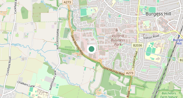 Map of the area around Burgess Hill driving test centre, RH15 9AG