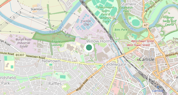 Map of the area around Carlisle driving test centre, CA2 7AF