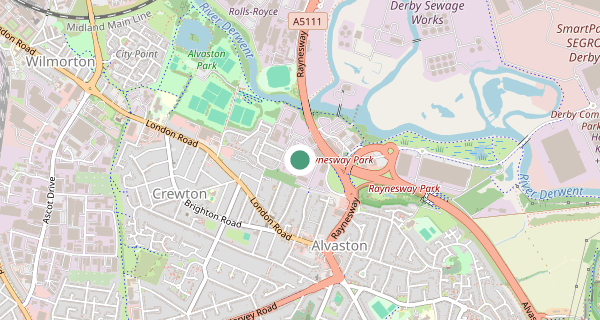 Map of the area around Derby (Alvaston) driving test centre, DE21 7AY