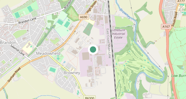 Map of the area around Durham LGV driving test centre, DH7 8XQ