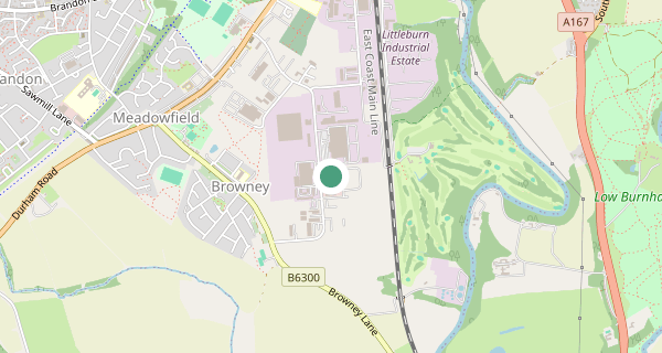 Map of the area around Durham driving test centre, DH7 8XL