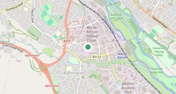 Map of the area around Exeter LGV driving test centre, EX2 8PU