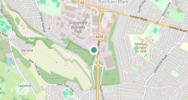 Map of the area around Gillingham LGV driving test centre, ME8 0SJ