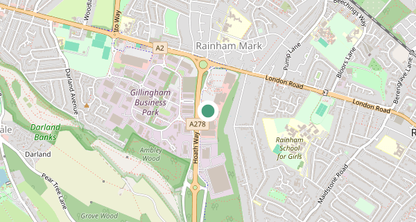 Map of the area around Gillingham driving test centre, ME8 0EZ