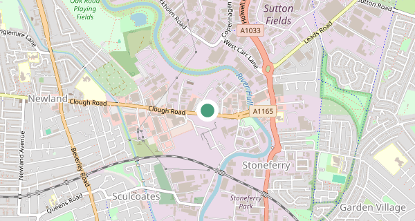 Map of the area around Hull driving test centre, HU6 7PY