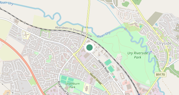 Map of the area around Inverurie driving test centre, AB51 4FR