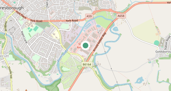 Map of the area around Knaresborough driving test centre, HG5 8QB