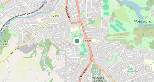 Map of the area around Maidstone driving test centre, ME15 6JZ