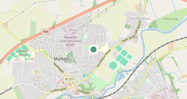 Map of the area around Malton driving test centre, YO17 7LB