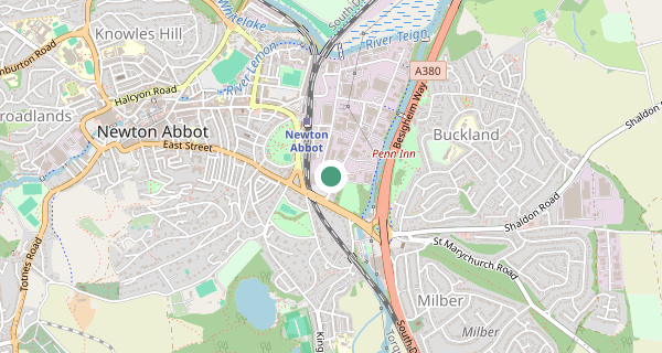 Map of the area around Newton Abbot driving test centre, TQ12 4YQ