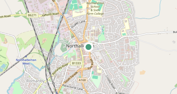 Map of the area around Northallerton driving test centre, DL6 1NU