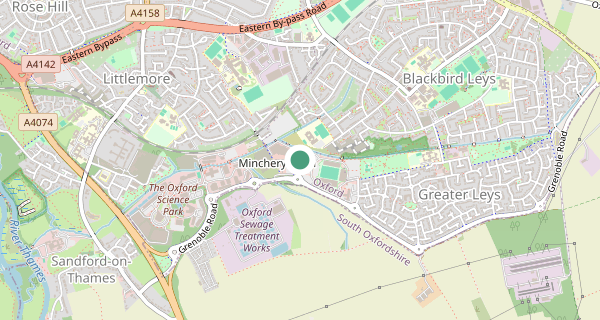 Map of the area around Oxford (Kassam Stadium) driving test centre, OX4 4XP