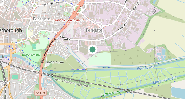 Map of the area around Peterborough driving test centre, PE1 5XA