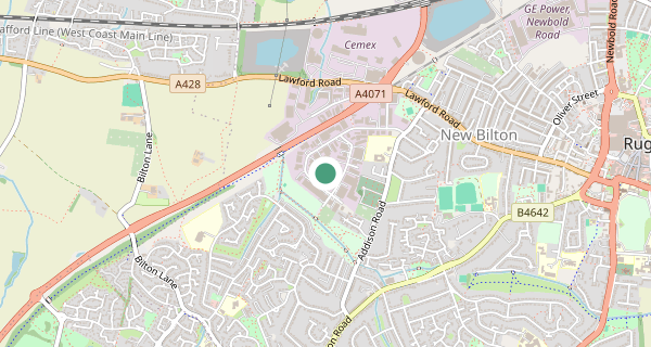 Map of the area around Rugby driving test centre, CV22 7DH
