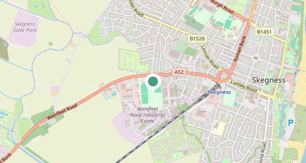 Map of the area around Skegness driving test centre, PE25 2EL