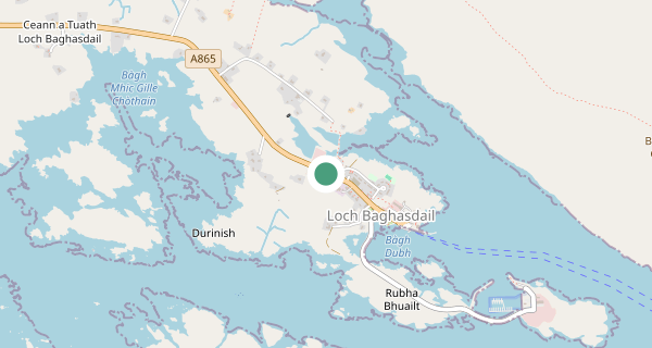 Map of the area around South Uist driving test centre, HS8 5TH