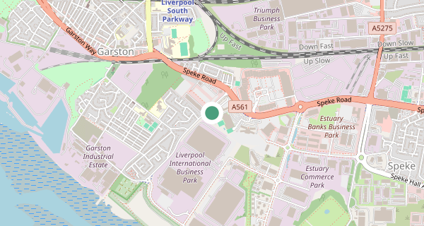 Map of the area around Speke  (Liverpool) driving test centre, L19 2QR