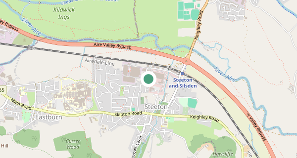 Map of the area around Steeton driving test centre, BD20 6RW
