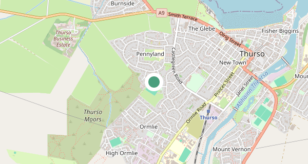 Map of the area around Thurso driving test centre, KW14 7QA