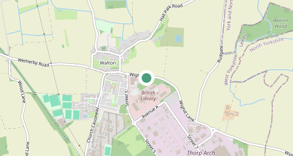 Map of the area around Walton LGV driving test centre, LS23 7DU