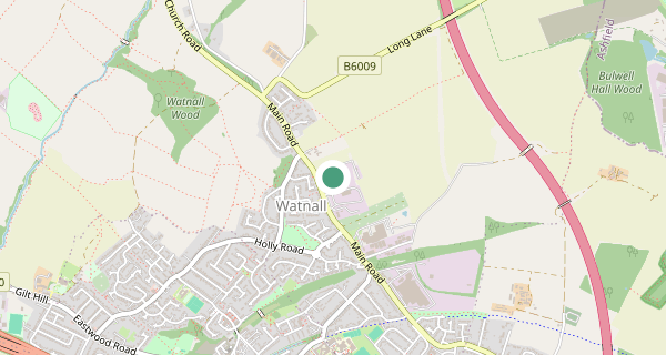 Map of the area around Watnall driving test centre, NG16 1LA