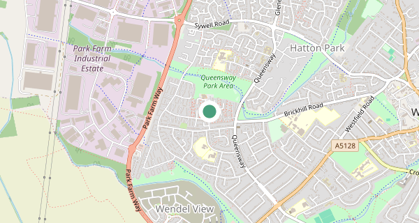 Map of the area around Wellingborough driving test centre, NN8 3RU