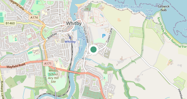 Map of the area around Whitby driving test centre, YO22 4ET