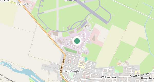 Map of the area around Wick driving test centre, KW1 4QS