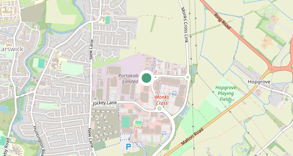 Map of the area around York driving test centre, YO32 9GW